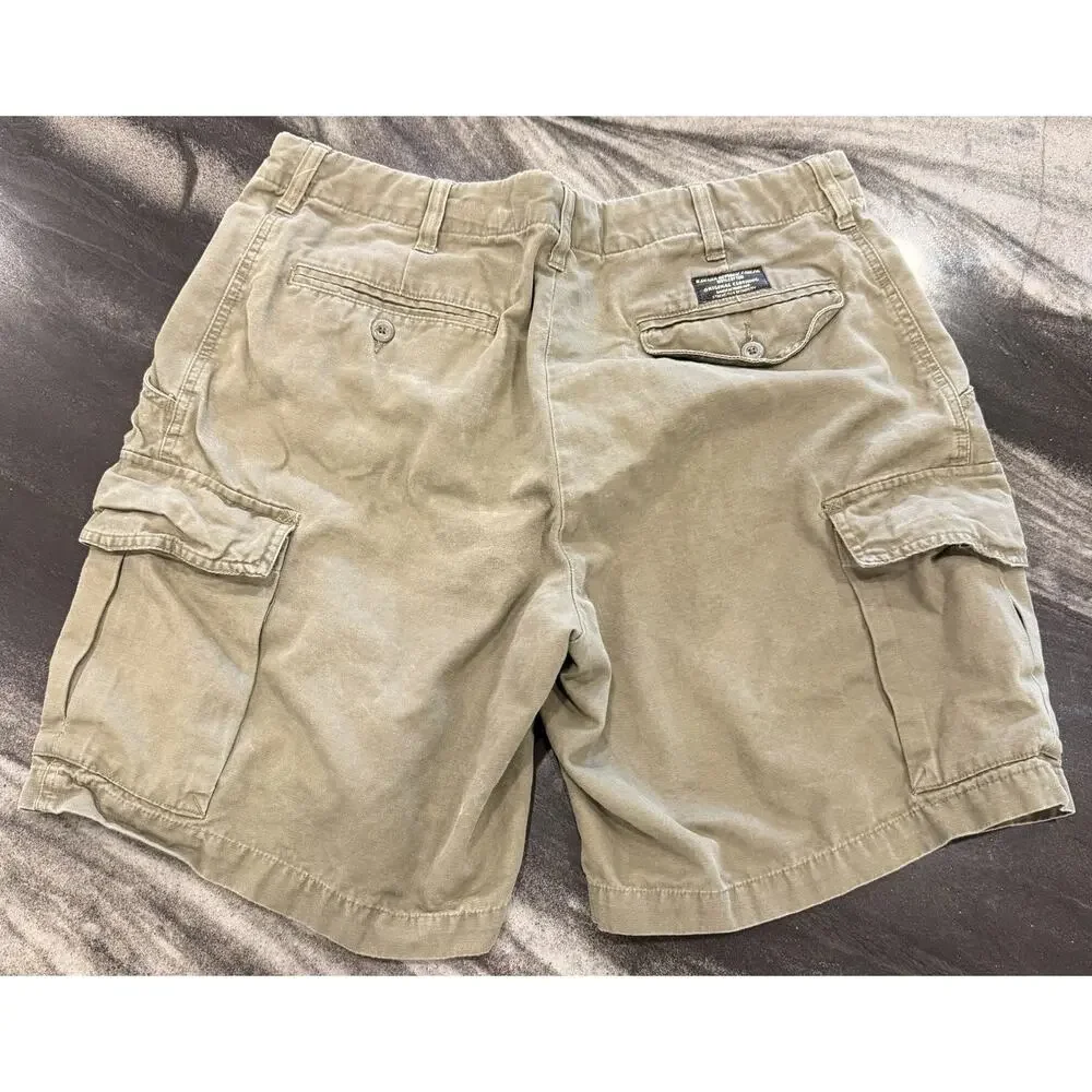 Vintage Banana Republic Cargo Shorts Mens 33 Olive Green Cotton